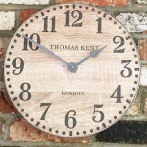 Scraped Oak Thomas Kent Wall Clock