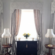 Grey Bespoke Curtains Window- Sarah Norton Interiors