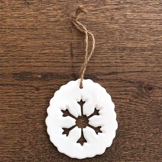 Porcelain Snowflake Decoration