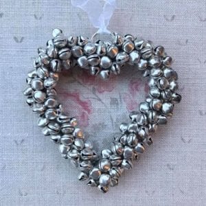 Save Small Silver Bell Heart Decoration