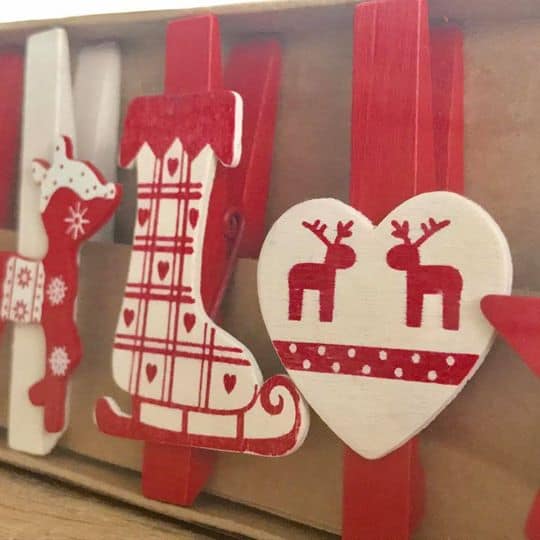 Scandinavian Christmas Peg Decorations