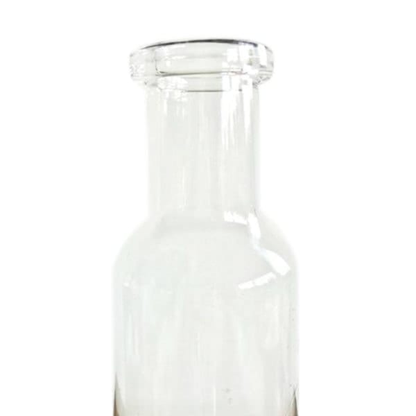 Tall Glass Bottle Close Up White